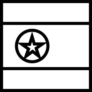 Kuzey Kore bayrağı, vektör illüstrasyonu 