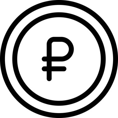 ruble. Web simgesi vektör illüstrasyonu
