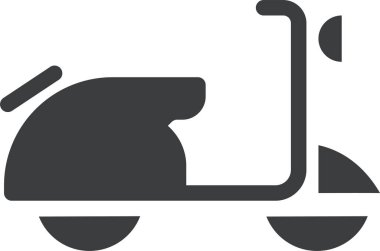 motosiklet web simgesi basit illüstrasyon