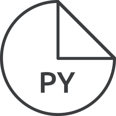 Pi dosya biçiminin vektör illüstrasyonu