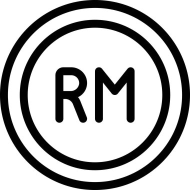 ringgit Malezya para vektör simgesi, modern illüstrasyon