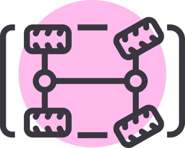 robot. Web simgesi basit illüstrasyon