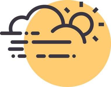 Bir bulut simgesinin vektör illüstrasyonu