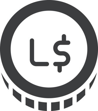 Dolar. Web simgesi vektör illüstrasyonu