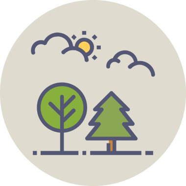 Ağaç. Web simgesi basit illüstrasyon