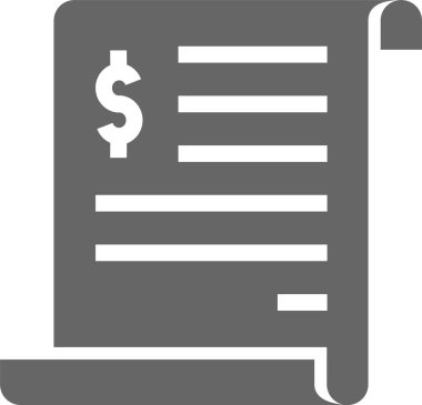 fatura işareti simgesi, vektör illüstrasyonu