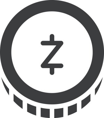 zcash. Web simgesi basit illüstrasyon