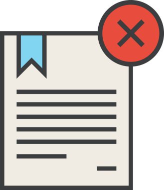 Bir belge dosya simgesinin vektör illüstrasyonu 