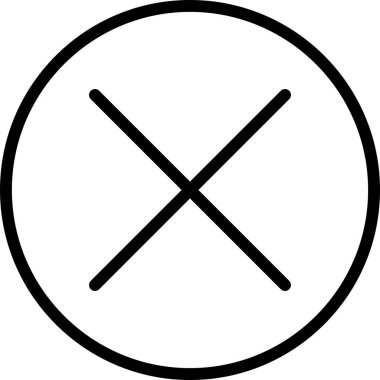 İptal et. Web simgesi basit illüstrasyon