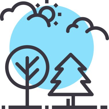 Ağaç. Web simgesi basit illüstrasyon