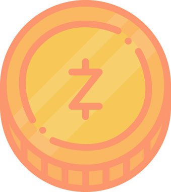 zcash. Web simgesi basit illüstrasyon