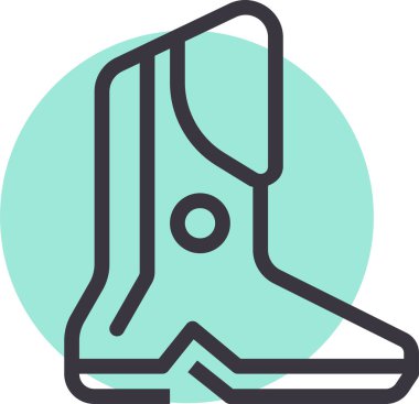 Ayakkabı. Web simgesi basit illüstrasyon