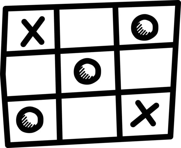 Tic Tac Toe Spiel Web Symbol Einfache Illustration — Stockvektor
