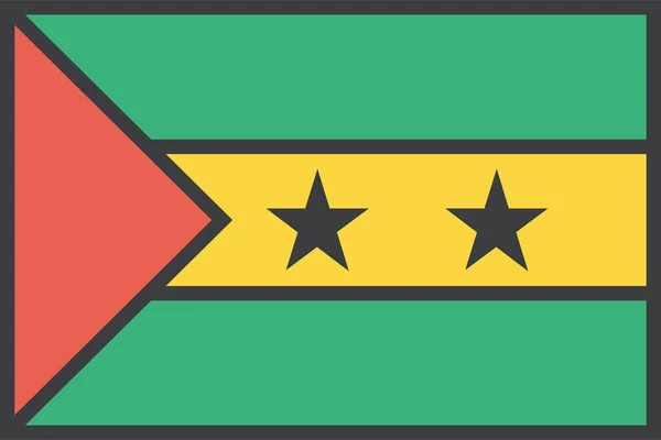 Sao Country Flag Vector Illustration — Stock Vector