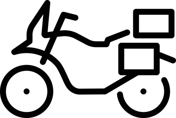 Webová Ikona Motocyklu Jednoduchá Ilustrace — Stockový vektor