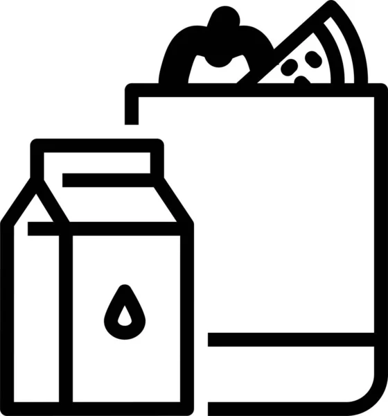 Leche Icono Web Ilustración Simple — Vector de stock