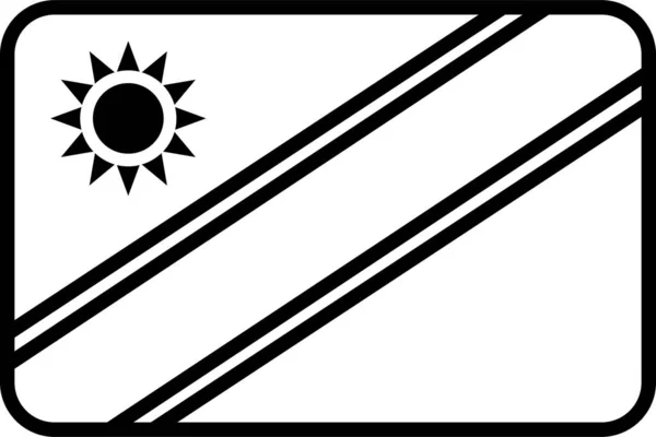 Ναμίμπια Σημαία Χώρας Διανυσματική Απεικόνιση — Διανυσματικό Αρχείο