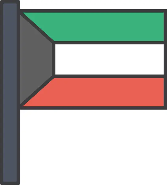 Kuwait Country Flag Vector Illustration — 图库矢量图片