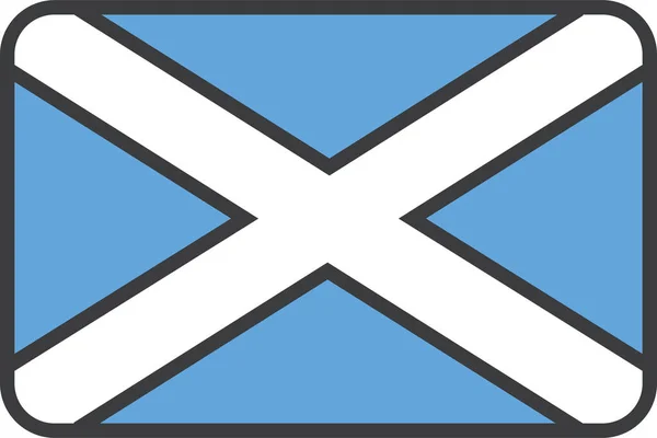 Scotland Country Flag Illustrazione Vettoriale — Vettoriale Stock