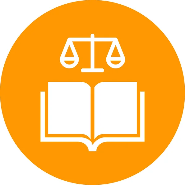 Justitie Web Icoon Eenvoudige Illustratie — Stockvector