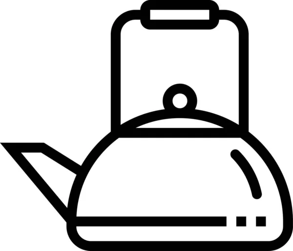 Theepot Ketel Vector Pictogram — Stockvector