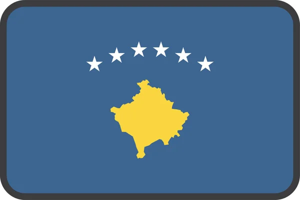 Kosovo Country Flag Vector Illustration — стоковий вектор