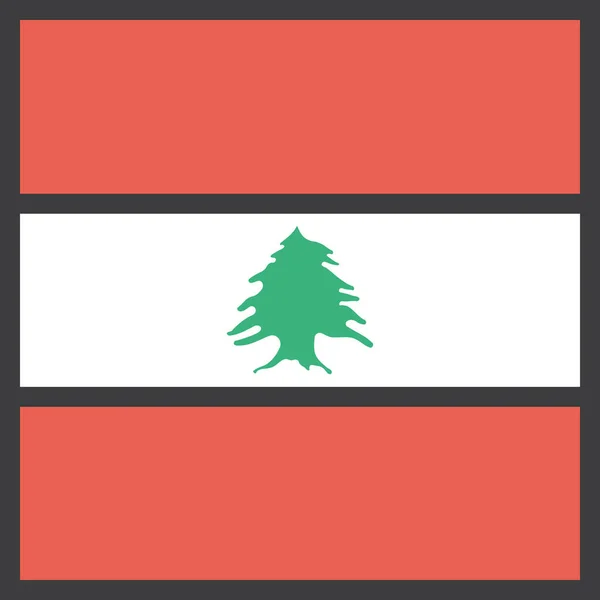 Libanon Country Flag Vektorillustration — Stockvektor