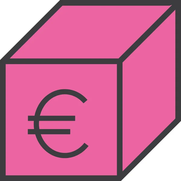 Ilustrasi Vektor Ikon Web Euro - Stok Vektor