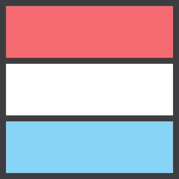 Luxembourg Land Flagga Vektor Illustration — Stock vektor