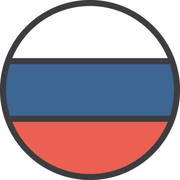 Ruská Vlajka Země Vektorová Ilustrace — Stockový vektor