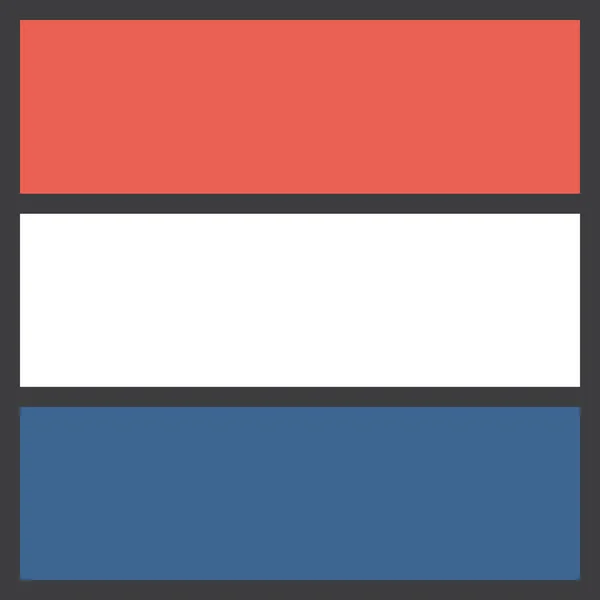 Niederländische Landesflagge Vektorillustration — Stockvektor