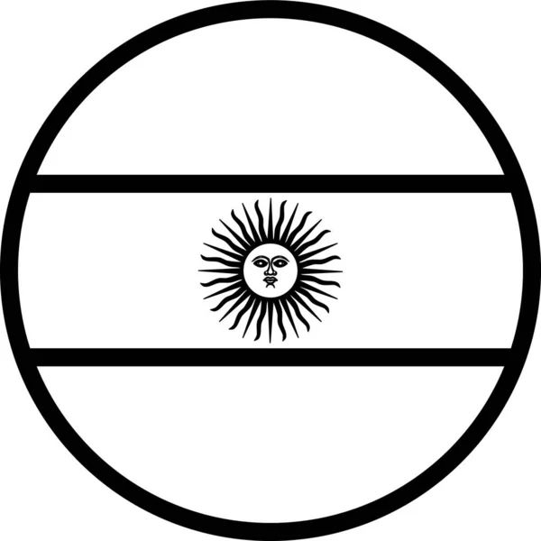 Argentina Σημαία Χώρας Διανυσματική Απεικόνιση — Διανυσματικό Αρχείο
