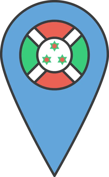 Флаг Бурунди Векторная Иллюстрация — стоковый вектор