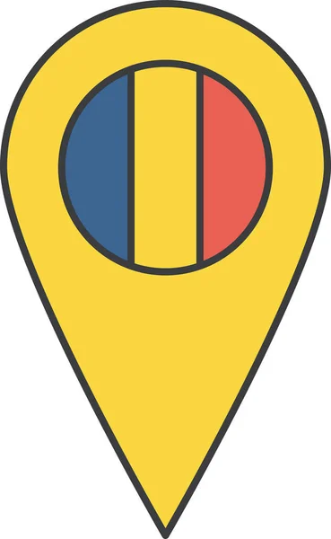 Drapeau Roumanie Illustration Vectorielle — Image vectorielle
