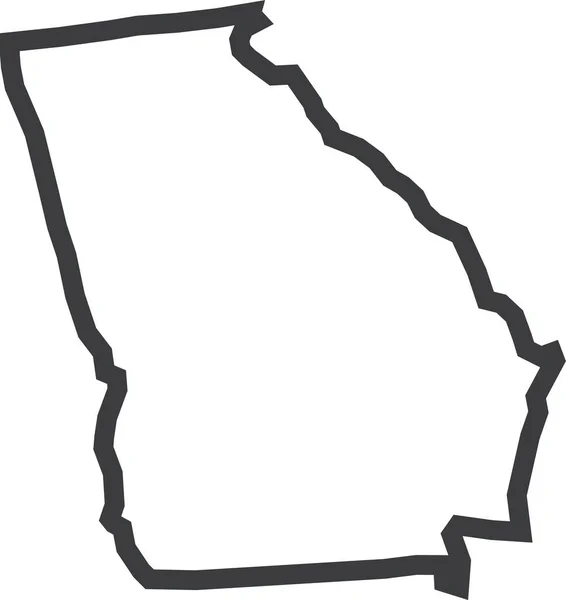 Geórgia Estado Mapa Ícone Vetor Ilustração — Vetor de Stock