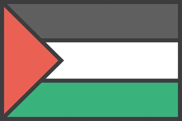 Palestina Bandera Del País Ilustración Vectorial — Vector de stock