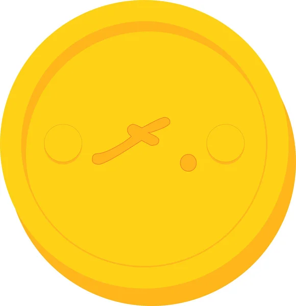 Moneda Oro Icono Web Vector Ilustración — Archivo Imágenes Vectoriales