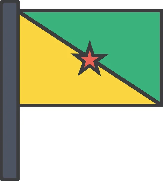 Französisch Guayana Flagge Vektorillustration — Stockvektor