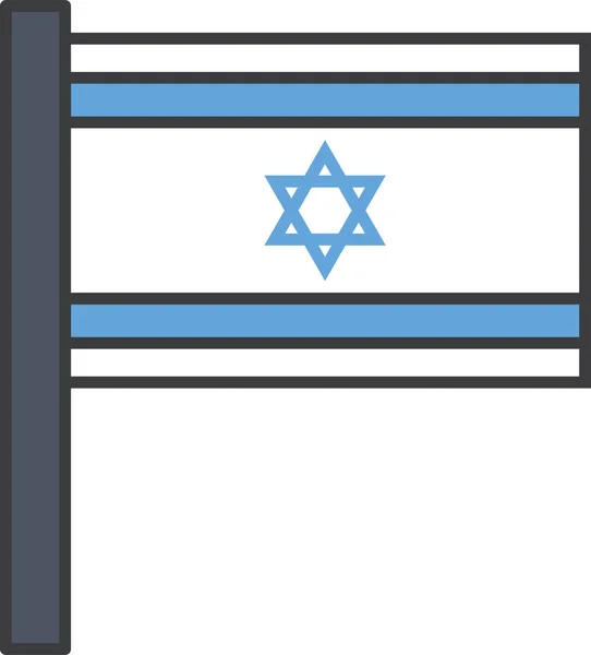 Izraelská Vlajka Země Vektorová Ilustrace — Stockový vektor