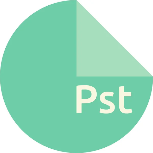 Vektorillustration Des Pst Dateiformats — Stockvektor