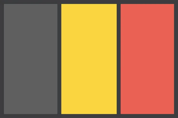 ベルギー国旗ベクトルイラスト — ストックベクタ