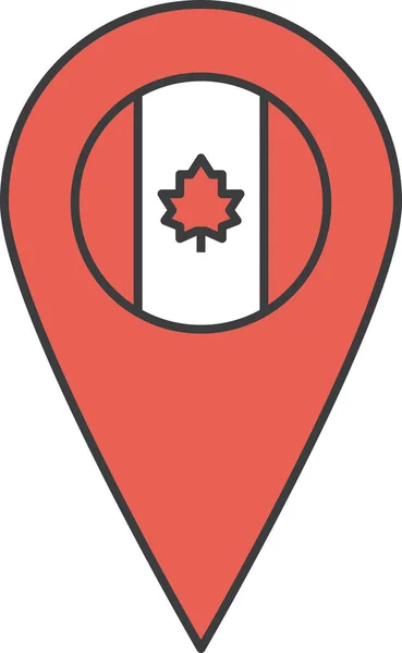 Bandera Canadiense Ilustración Vectorial — Archivo Imágenes Vectoriales