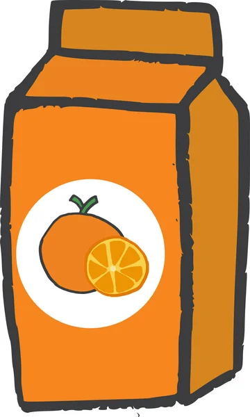 Zumo Naranja Ilustración Vectorial — Vector de stock