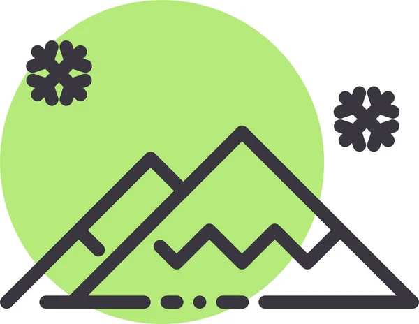 Mountain Web Icon Einfache Illustration — Stockvektor