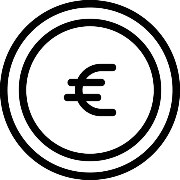 Euro Web Icon Vektor Illustration — Stockvektor