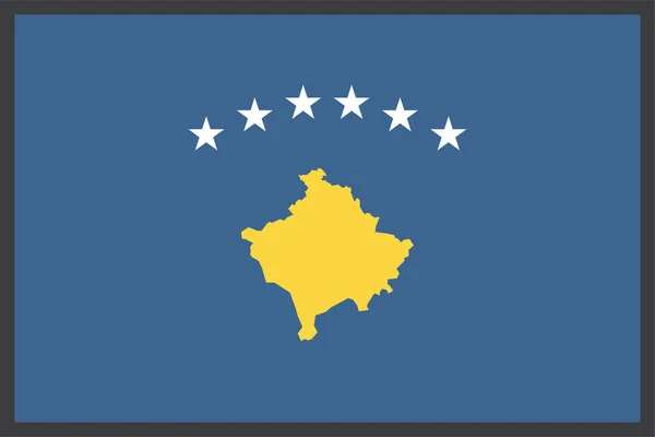 Kosovo Country Flag Vector Illustration — Stock Vector