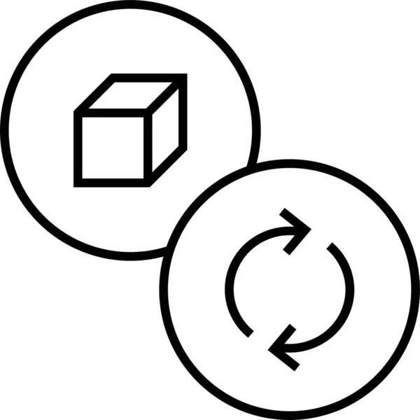 循环使用Web图标 简单的矢量说明 — 图库矢量图片