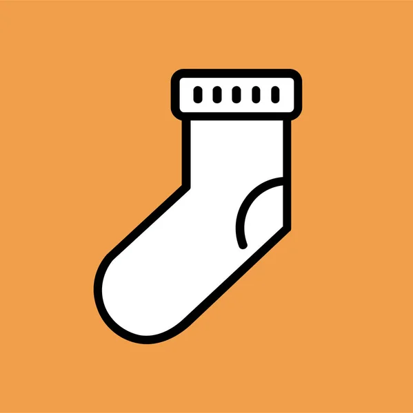 Sock Web Icon Simple Illustration — Stock Vector