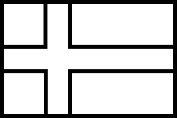 Finlandia Bandiera Nazionale Illustrazione Vettoriale — Vettoriale Stock