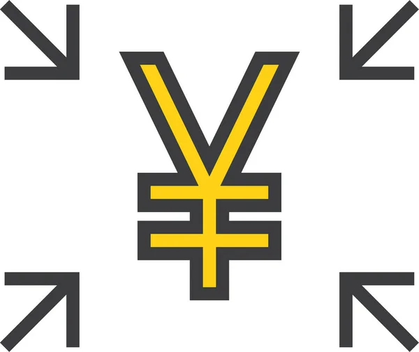Yen Web Symbol Einfache Illustration — Stockvektor